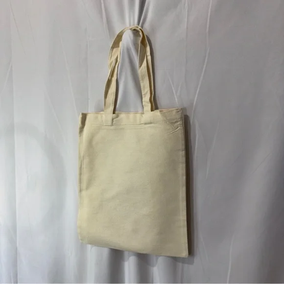 Farmers Market Cream Tote Bag 14” x 11” x .5” NWOT - Picture 5 of 11